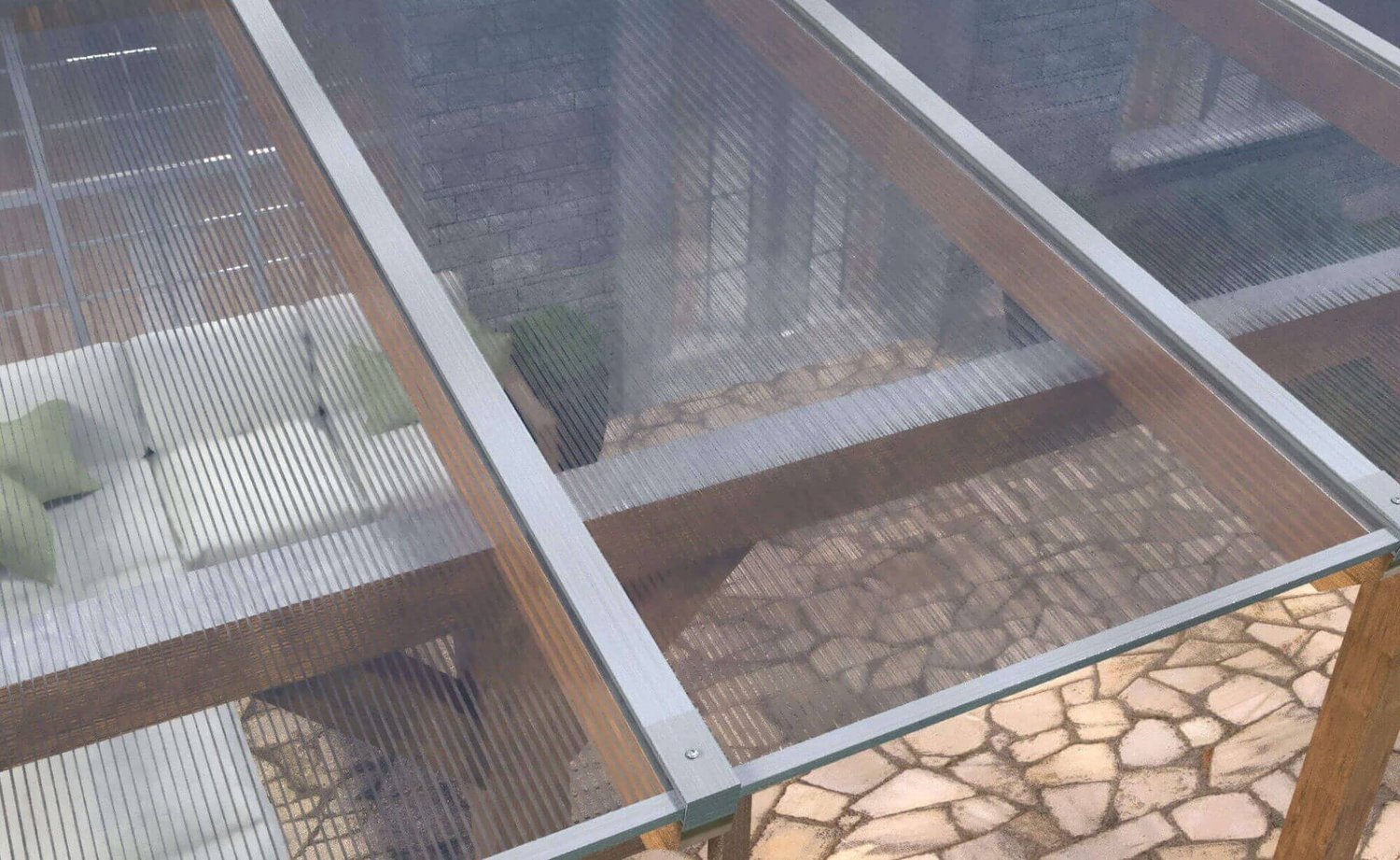 Aluminium montage-profielen op kanaalplatendak – veilige bevestiging