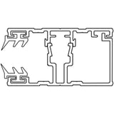 Technische tekening van het A1 schroefprofiel randprofiel 16 mm van aluminium, dwarsdoorsnede