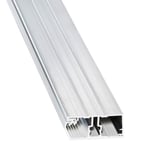 A2 afdekprofiel van blank aluminium, 16 mm, met zijgroef en geribbelde onderzijde, hoofdweergave