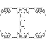 Technische tekening van het Scobalit A3 thermoprofiel middenprofiel 25 mm, dwarsdoorsnede
