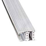 A3 Thermoprofiel randprofiel 25 mm, blank aluminium en kunststof, schuin van boven met dwarsdoorsnede