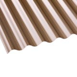 Acrylglas golfplaat 76/18, Brons, 3,00 mm, hoofdweergave met honingraatstructuur