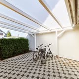 Acrylglas kanaalplaat 16mm opaal wit, recht van boven met zicht op de kamers