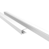 Afwerkprofiel bovenzijde aluminium 16 mm wit, twee profielen naast elkaar