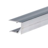 Afsluitprofiel onderzijde van blank aluminium, 10 mm, detail van de profieldoorsnede