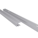 Afsluitprofiel onderzijde van blank aluminium, 16 mm, twee profielen schuin van boven
