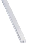 Afwerkingsprofiel van blank aluminium, 10 mm, in hoofdaanzicht met U-vormige doorsnede