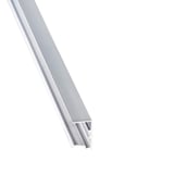 Afwerkprofiel van blank aluminium, 25 mm, detail van het U-profiel