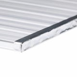 Aluminium tape 16 mm, zilver, aangebracht op de bovenzijde van een lichtplaat
