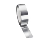 Aluminium tape rol, zilverkleurig, van Scobalit, 16 mm breed, licht afgerold op witte achtergrond