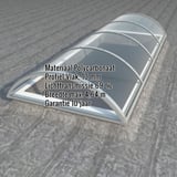 Alumon lichtkoepel van helder polycarbonaat, 10 mm, met ingebedde specificaties