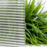 Detail van de 10 mm heldere polycarbonaat lichtplaat met kamerstructuur