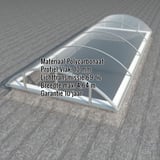 Alumon lichtkoepel van helder polycarbonaat 10 mm, met ingebedde gegevens