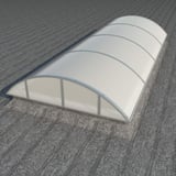 Alumon lichtstraat | Type 1/5 | Buitenkant opstand 2,64 m | Opaal wit