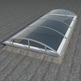 Alumon polycarbonaat lichtkoepel 10 mm, helder, op donker dak
