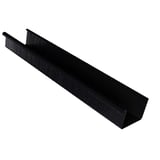 Bakgoot van staal, Gitzwart RAL 9005, 50 µm polyurethaan coating, schuin van boven