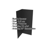 Binnenhoek van staal, 0,50 mm, Zwart RAL 9005, 50 µm PURMAT®, met productgegevens