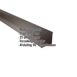 Binnenhoek Sepiabruin RAL 8014 van staal 0,50 mm, 25 µm polyestercoating, met ingebouwde specificaties
