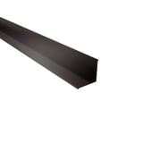 Binnenhoek staal 0,75 mm Chocoladebruin (RAL 8017) 25 µm polyester coating, hoofdaanzicht schuin van boven