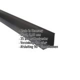 Binnenhoek donkergrijs, 0,50 mm staal, matpolyester coating, met ingebouwde specificaties