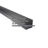 Binnenhoek aluminium Antracietgrijs met ingebedde specificaties: Made in Germany, 0,70 mm, 25 µm polyester
