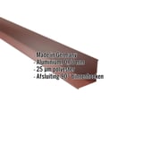 Binnenhoek aluminium Roodbruin RAL 8012, 0,70 mm, met ingebedde productgegevens