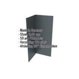 Binnenhoek Antracietgrijs RAL 7016, 0,50 mm staal met PURMAT coating, specificaties getoond