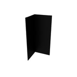 Binnenhoek gitzwart RAL 9005 staal 0,50 mm met 25 µm polyestercoating, hoofdaanzicht