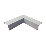 Binnenhoek ISOS aluminium Zilver-Metallic, bovenaanzicht schuin met omgezette randen