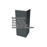 Buitenhoek Antracietgrijs RAL 7016, 0,50 mm staal, met ingebedde specificaties