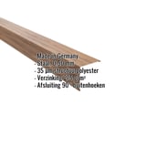 Buitenhoek Eiken 0,50 mm staal met 35 µm structuurpolyester, kerngegevens weergegeven