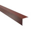 Buitenhoek van staal, 0,75 mm, RAL 8012 roodbruin, 25 µm polyester coating, hoofdaanzicht