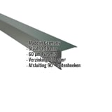 Buitenhoek mosgroen (RAL 6005) van staal, 0,50 mm, met 60 µm Puramid coating en ingebedde specificaties