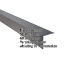 Buitenhoek staal 0,50 mm Antracietgrijs, 60 µm Puramid coating, met ingebouwde productgegevens