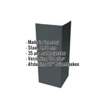 Buitenhoek staal 0,50 mm Antracietgrijs RAL 7016, matpolyester gecoat, met ingebedde productgegevens