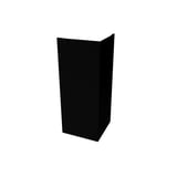 Buitenhoek van staal, Gitzwart RAL 9005, 0,50 mm dikte, PURLAK® gecoat, vrijstaand
