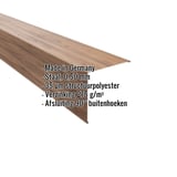 Buitenhoek Eiken 0,50 mm staal met 35 µm structuurpolyester coating, specificaties weergegeven