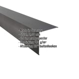 Buitenhoek staal 0,50 mm donkergrijs matpolyester met ingebedde productgegevens