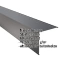 Buitenhoek staal 0,75 mm antracietgrijs met ingebedde productdetails zoals materiaal en coating