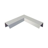 Buitenhoek ISOS aluminium Zilver-Metallic RAL 9006, 1,50 mm, onderaanzicht