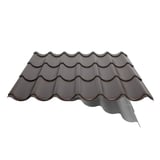 Dakpanplaat Sepiabruin (RAL 8014) 0,40 mm met anti-condensvlies, detailweergave