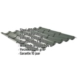 Dakpanplaat 2/1060 | Anti-Drup 1000 g/m² | Staal 0,50 mm | 25 µm Polyester | 6020 - Chroomoxydegroen