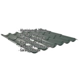 Dakpanplaat Mosgroen met ingebedde gegevens: Aluminium, 0,70 mm, 25 µm polyester, viltlaag 1000 g/m², breedte 1,14 m