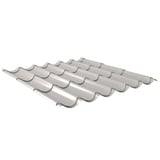 Dakpanplaat aluminium Zilver-Metallic, 0,70 mm, bovenaanzicht