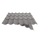 Dakpanplaat 2/1060 aluminium RAL9007 met gedeeltelijk zichtbaar anti-condensvlies