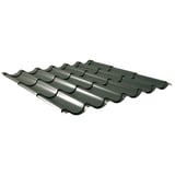 Dakpanplaat 2/1060 Chroomoxydegroen, 0,40 mm, hoofdaanzicht