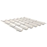 Dakpanplaat 2/1060 van staal 0,50 mm Zuiverwit (RAL 9010) met 25 µm polyestercoating