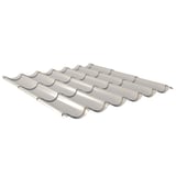 Dakpanplaat Grijswit RAL 9002, 0,50 mm staal, hoofdweergave van de profielstructuur