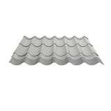 Dakpanplaat 2/1060 Zilver-Metallic met anti-condensvlies, detail van onderen