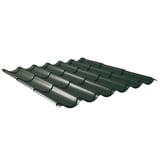 Dakpanplaat 2/1060 mosgroen RAL 6005, 0,50 mm staal, 60 µm Puramid coating